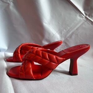 Vince Camuto Orange Braided Women's Heeled Sandals